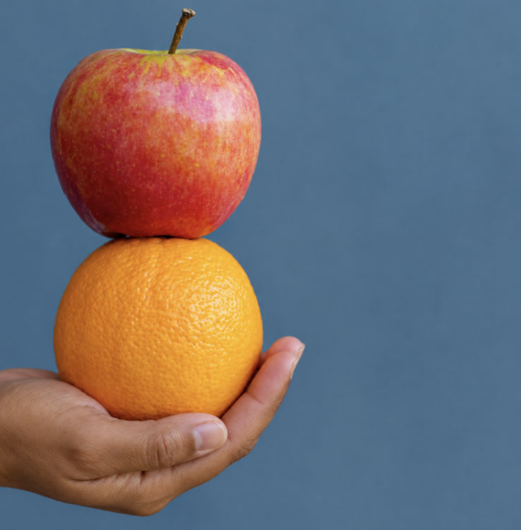 Apples and oranges